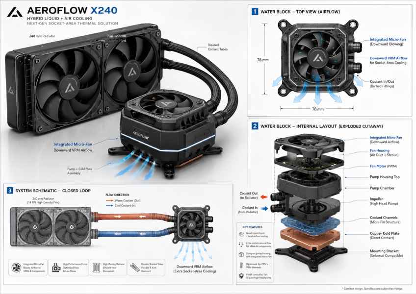 AIO - Aircooled and Liquid Cooled (Water)